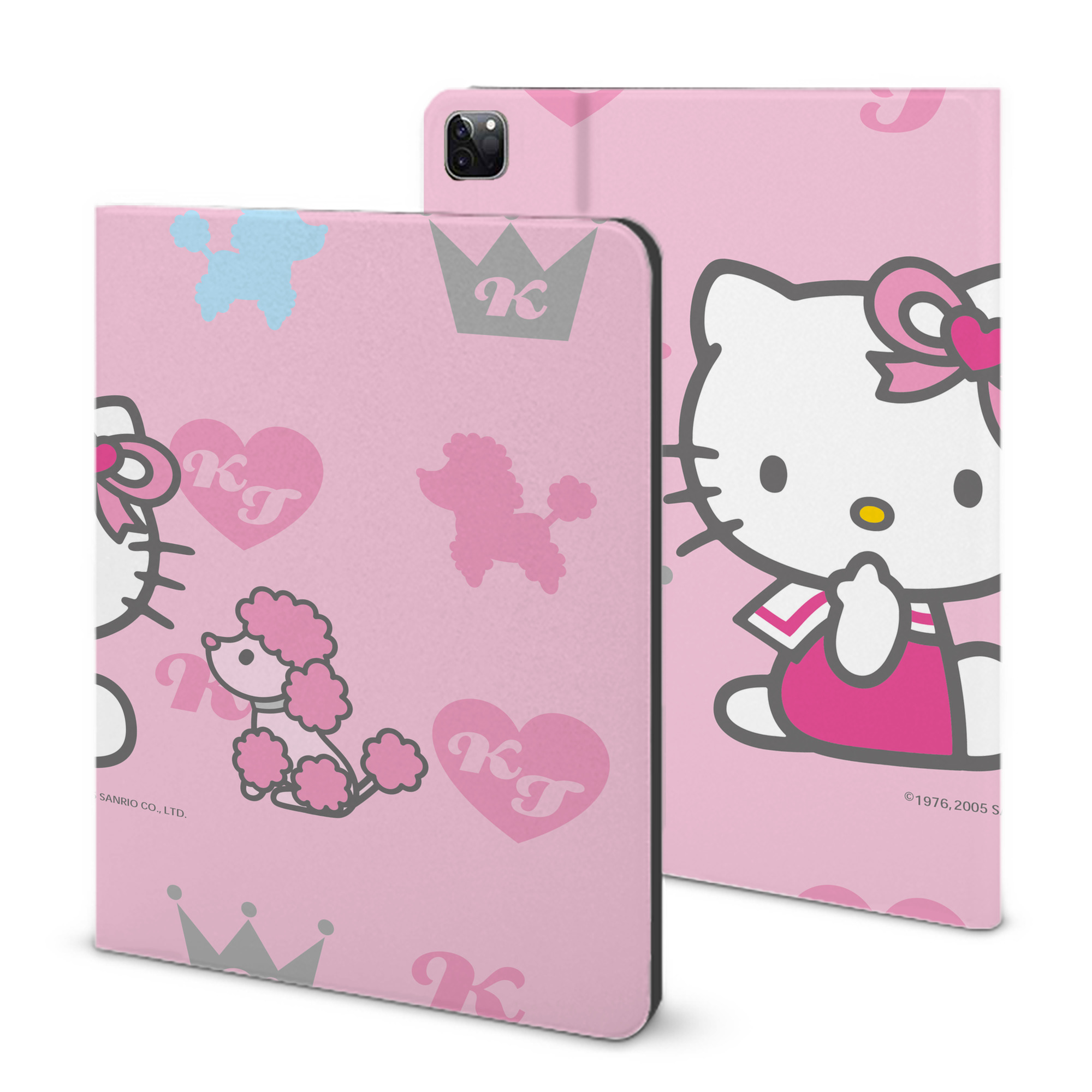 （画像用） Hello Kitty ハローキティ IPad ケース ブック型 PUレザー TPU 耐衝撃 軽量 薄型 ペン収納なし 全面保護 IPad 各モデル対応